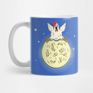 crazy chicken in space Mug